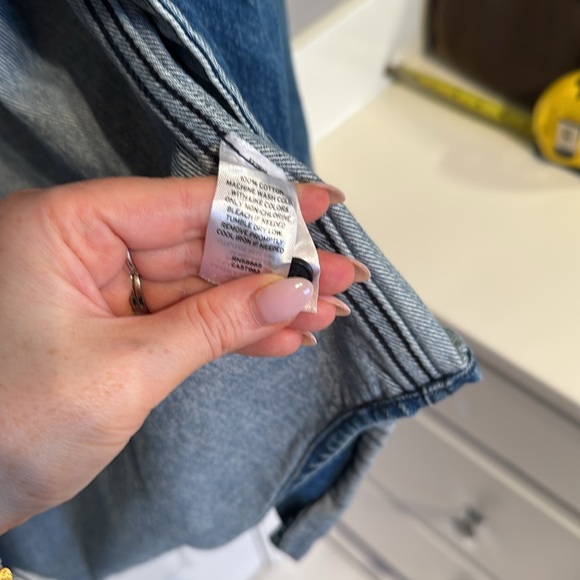 1901 Nordstrom Men's Classic Blue Shirt Jacket Denim Heavyweight - Picture 5 of 9